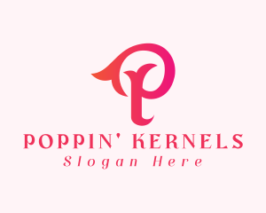 Elegant Feminine Gradient Letter P logo design