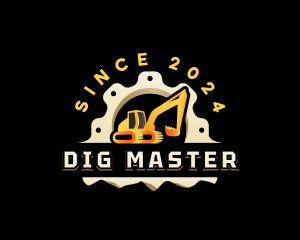 Excavator Digging Machine logo design