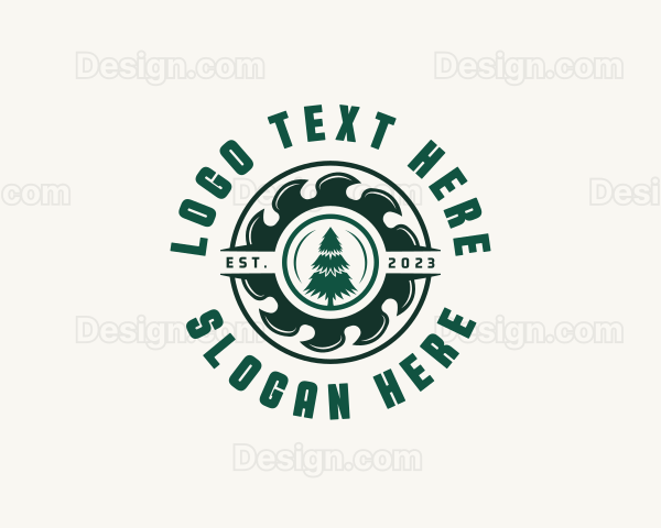 Saw Tree Cutter Logo