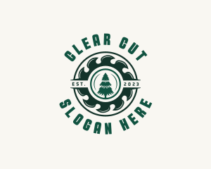 Saw Tree Cutter logo design