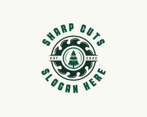 Saw Tree Cutter logo design