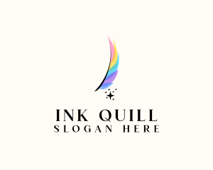 Stationery Feather Quill logo design