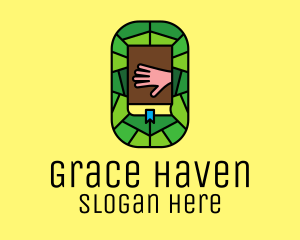 Stained Glass Bible Church logo design