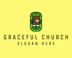 Stained Glass Bible Church logo design