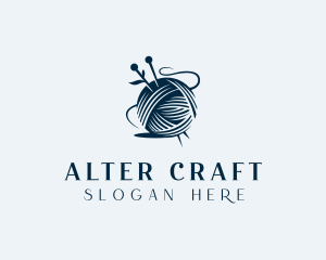 Sewing Knitting Yarn logo design