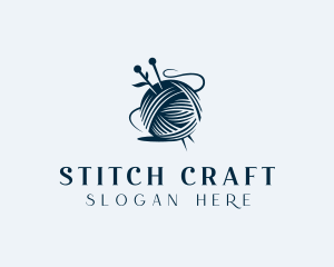 Sewing Knitting Yarn logo design