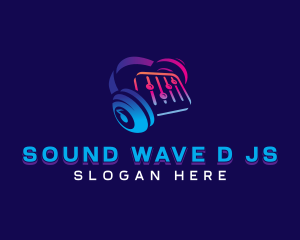 DJ Studio Headphones logo design