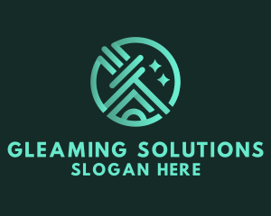 House Cleaning Roof logo design