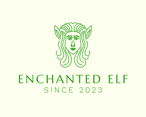 Elf Avatar Line Art logo