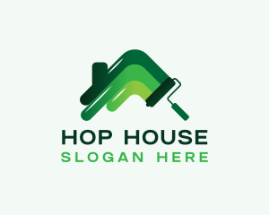 Paint Roller House logo design