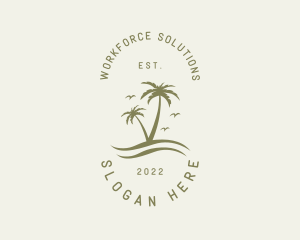 Tropical Nature Resort logo design