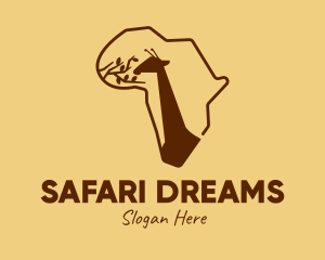 Giraffe Africa Map logo