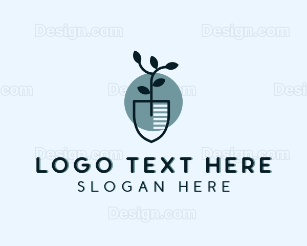 Shovel Landscaping Plant Logo