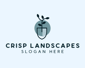 Shovel Landscaping Plant logo