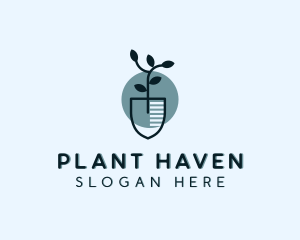 Shovel Landscaping Plant logo design