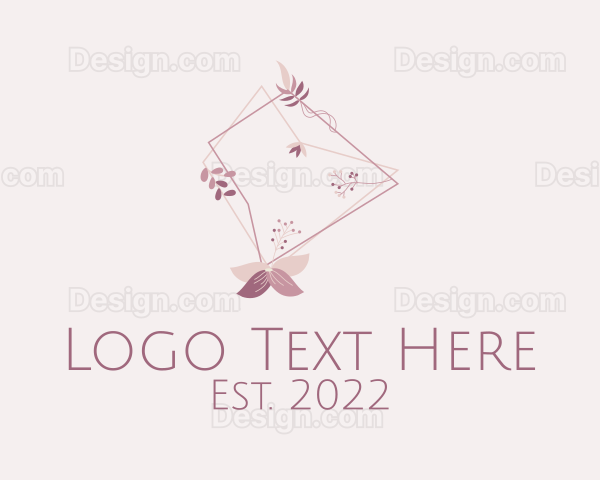 Pink Floral Embroidery Logo