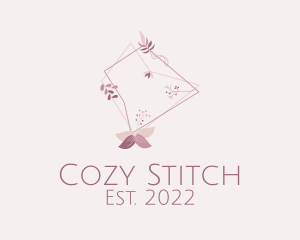 Pink Floral Embroidery  logo design