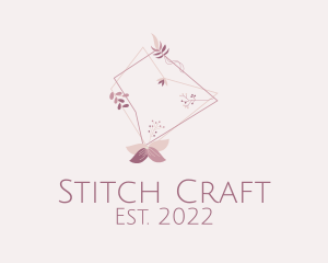 Pink Floral Embroidery  logo design