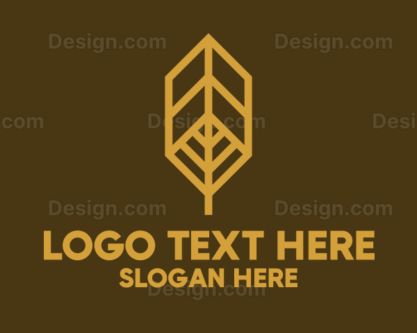 Geometric Autumn Leaf Logo