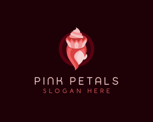 Pink Girl Cupcake logo design