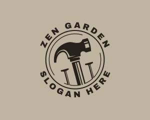 Carpentry Hammer Tool Logo