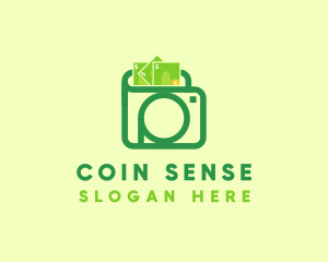 Green Photo Wallet logo design