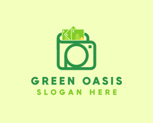 Green Photo Wallet logo design