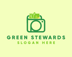 Green Photo Wallet logo design