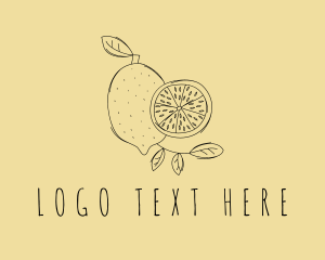 National Lemon Fruit logo design