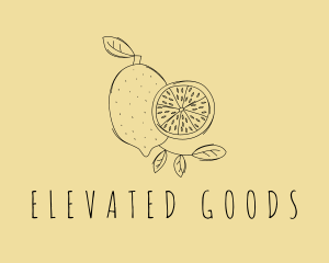 National Lemon Fruit logo design