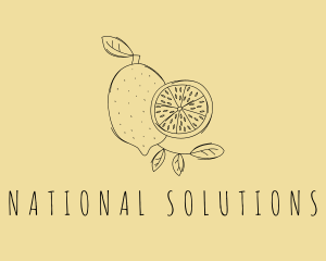 National Lemon Fruit logo design