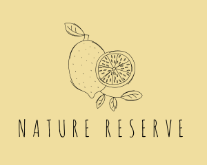 National Lemon Fruit logo design