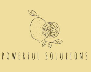 National Lemon Fruit logo design