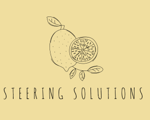 National Lemon Fruit logo design