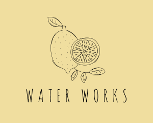 National Lemon Fruit logo design