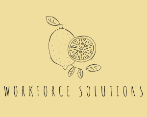 National Lemon Fruit logo design