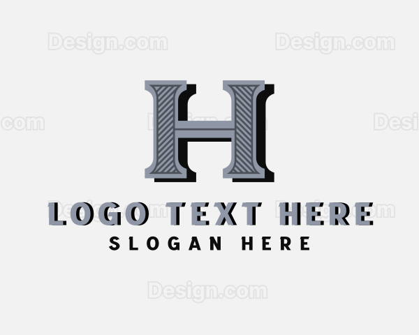 Industrial Construction Architecture Letter H Logo