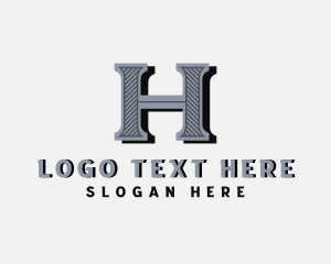 Vintage - Industrial Construction Architecture Letter H logo design