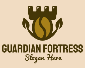 Coffee Bean Fortress  logo design