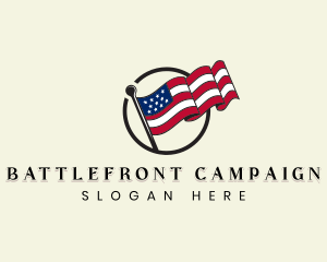 Veteran Campaign Flag logo design