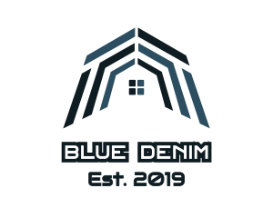 Blue Mosaic House logo design