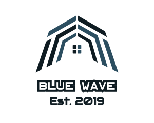 Blue Mosaic House logo design