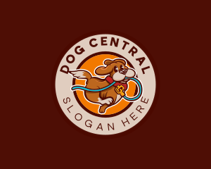 Dog Pet Leash logo design