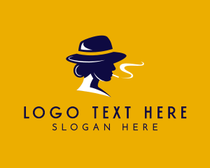 Smoking Woman Hat logo