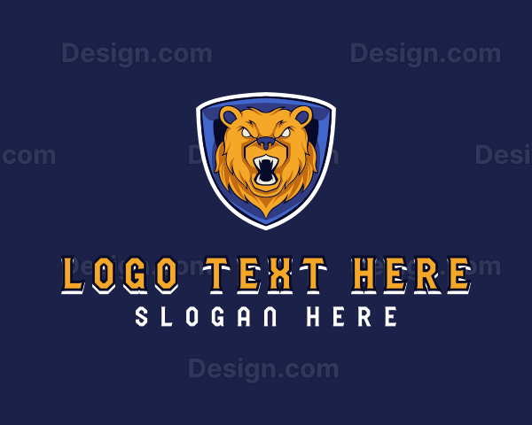 Angry Bear Shield Logo