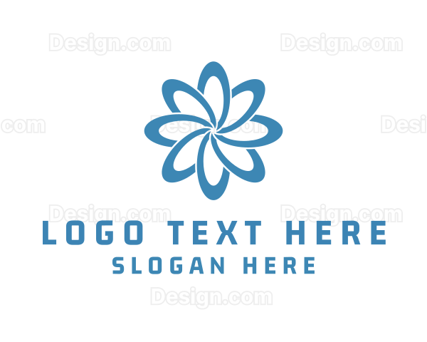 Blue Flower Rings Logo