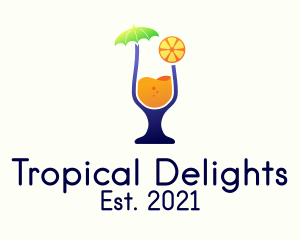 Tropical Orange Juice  logo design