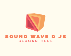 3D Crate Cube logo design