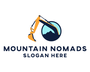 Mountain Excavator Equipment logo design