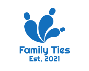 Blue Abstract Family logo